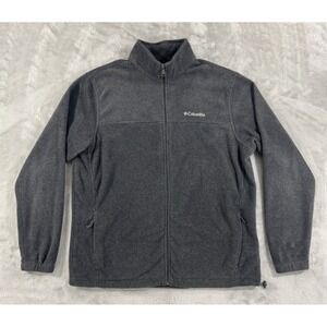 Columbia Jacket Mens XLT Shacket Fleece Hiking‎ Outdoor Gorpcore Mock Neck Gray